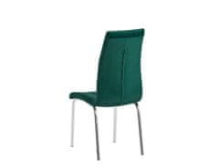 KONDELA Jídelní židle, smaragdová / chrom, GERDA NEW