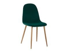 KONDELA Židle, smaragdová Velvet látka / buk, LEGA