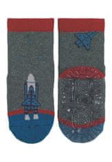 Sterntaler ponožky ABS protiskluzové chodidlo AIR tmavě šedé raketa 8132100, 18