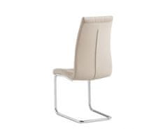 KONDELA Jídelní židle, béžová Dulux Velvet látka / chrom, SALOMA NEW