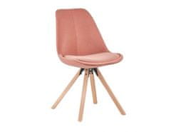KONDELA Židle, růžová Velvet látka / buk, Sabra