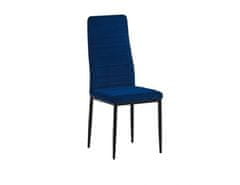 KONDELA Židle, modrá, velvet látka / černý kov, COLETA NOVA