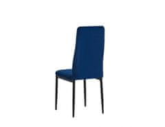 KONDELA Židle, modrá, velvet látka / černý kov, COLETA NOVA