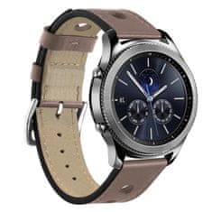 BStrap Leather Italy řemínek na Huawei Watch GT 42mm, khaki brown