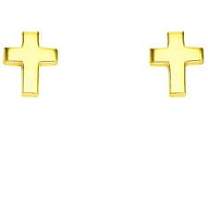 Amen Elegantní pozlacené náušnice ve tvaru křížků Cross ORCROG
