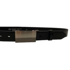 Penny Belts Pánský kožený společenský opasek 35-020-1PS-60 black (Délka pásku 105 cm)