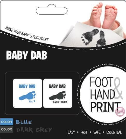 Baby Dab Barva na dětské otisky 2 ks modrá, šedá