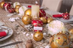 Decor By Glassor Vánoční koule zlatá dekor (Velikost: 6)