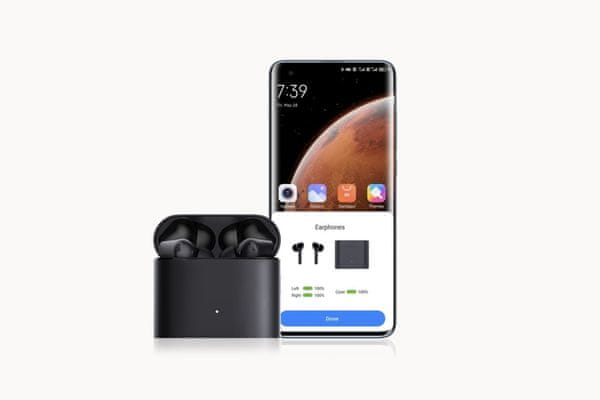  prenosné moderné slúchadlá Xiaomi mi true wireless earphones 2 pro anc technológia handsfree mikrofóny dotykové ovládanie výdrž 6 h na nabitie nabíjacie puzdro 
