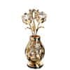 Swarovski Elements Kovová postavička "váza s květinami", se swarovski krystaly