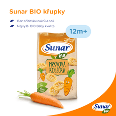 Sunar BIO dětské křupky mrkvová kolečka 6 x 45 g