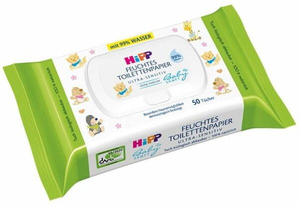 HiPP Babysanft Vlhčený toaletní papír Ultra Sensitive, 6x50 ks