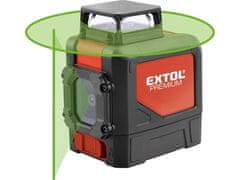 Extol Premium Laserové měřidlo (8823307) zelený liniový, křížový samonivelační