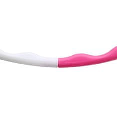 ONE Fitness hula hoop obruč HHP090 90 cm růžovo-bílá