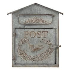Clayre & Eef Poštovní schránka kovová Post 31x36 cm