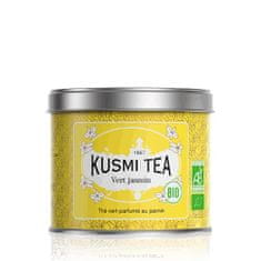Kusmi Tea Organic Green Jasmine, sypaný čaj v kovové dóze (100 g)