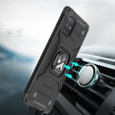 WOZINSKY Pouzdro Ring Armor s magnetickým úchytem pro Samsung Galaxy A71 5G , černá