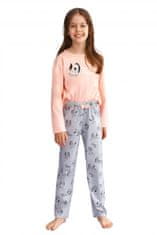 TARO Dívčí pyžamo 2615 Sarah pink + Ponožky Gatta Calzino Strech, růžová, 104