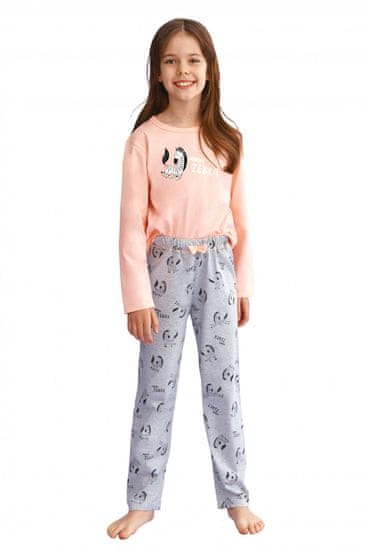TARO Dívčí pyžamo 2615 Sarah pink + Ponožky Gatta Calzino Strech