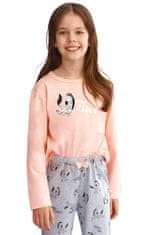 TARO Dívčí pyžamo 2615 Sarah pink + Ponožky Gatta Calzino Strech, růžová, 116