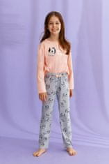 TARO Dívčí pyžamo 2615 Sarah pink + Ponožky Gatta Calzino Strech, růžová, 116