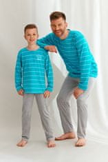 TARO Chlapecké pyžamo 2621 Harry turquoise + Ponožky Gatta Calzino Strech, tyrkysová, 92