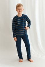 TARO Chlapecké pyžamo 2621 Harry dark blue + Ponožky Gatta Calzino Strech, tmavě modrá, 110