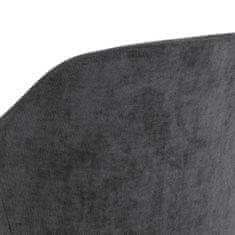 Design Scandinavia Jídelní židle s područkami Noella, textil, tmavě šedá