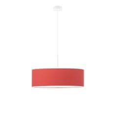 LYSNE.PL Závěsná lampa do obývacího pokoje SINTRA fi 60 cm 5xE27 dno,bílý rámeček , červená