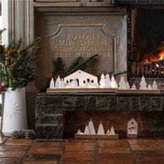 Decor By Glassor Porcelánový svícen vánoční vesnička