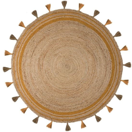 Flair Kusový koberec Lunara Ochre kruh – na ven i na doma