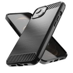 MG Carbon Case Flexible silikonový kryt na iPhone 13, černý