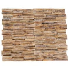Greatstore Nástěnné obkladové panely 10 ks 1,01 m2 masivní teakové dřevo