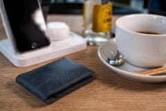 FIXED Kožená peněženka Wallet for AirTag z pravé hovězí kůže FIXWAT-SMMW2-BL, modrá