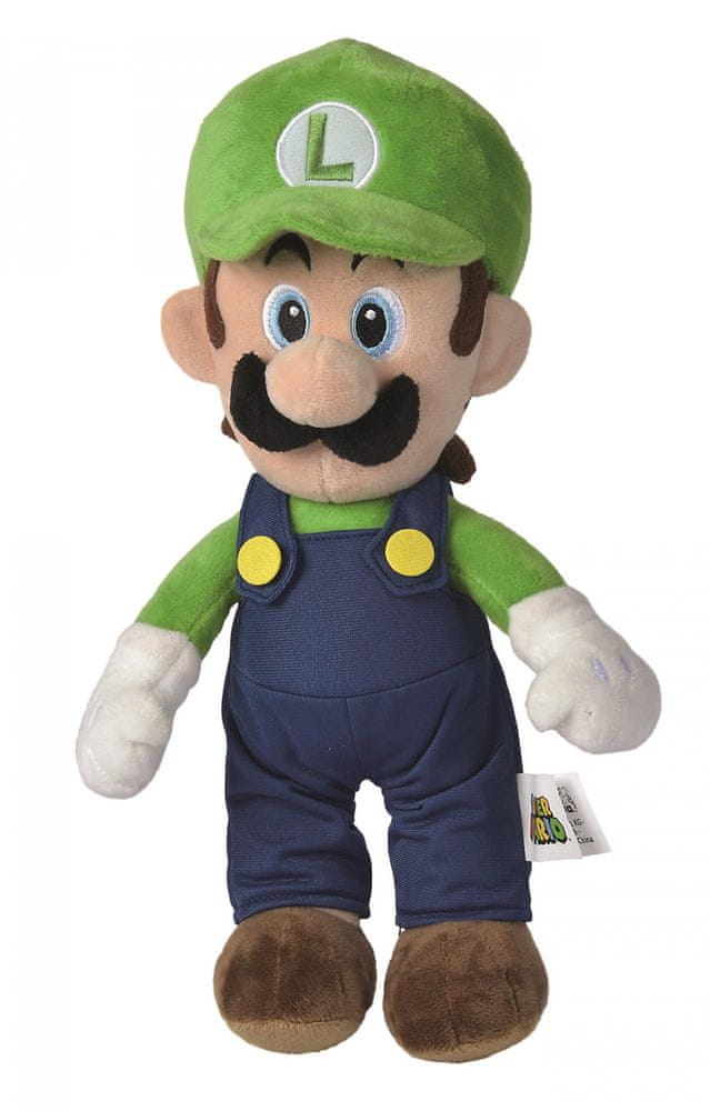 Levně Simba Plyšová figurka Super Mario Luigi, 30 cm