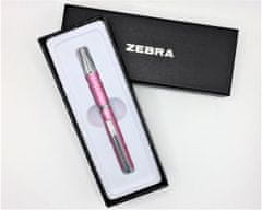 Zebra 23467-24 Kuličkové pero "SL-F1", modrá, 0,24 mm, teleskopické, kovové, růžové tělo