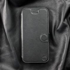 Mobiwear Luxusní kožené flip pouzdro na mobil Xiaomi 12 Pro - Černé - L_BLS Black Leather