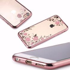 IZMAEL Diamant flower pouzdro pro Samsung Apple iPhone 7 / iPhone 8 / iPhone 2020 / iPhone 2022 - Zlatá KP18098