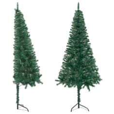 Greatstore Rohový umělý vánoční stromek zelený 210 cm PVC