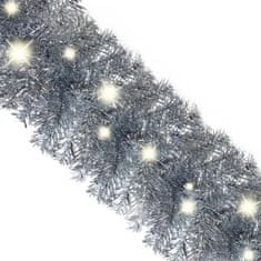 Greatstore Vánoční girlanda s LED světýlky 5 m stříberná
