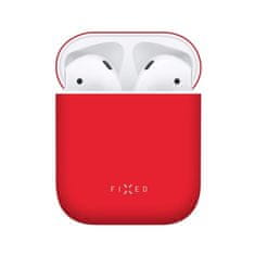 FIXED Ultratenké silikonové pouzdro Silky pro Apple Airpods, červené