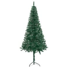 Greatstore Rohový umělý vánoční stromek zelený 210 cm PVC