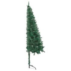 Greatstore Rohový umělý vánoční stromek zelený 150 cm PVC