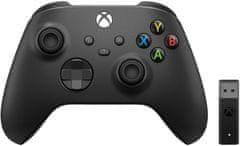 Microsoft Xbox Series Bezdrátový ovladač, černý + bezdrátový adaptér (1VA-00002)