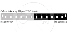 Solarix Čelo optické vany Solarix 1U pro 12 SC simplex/LC duplex/E2000 BK