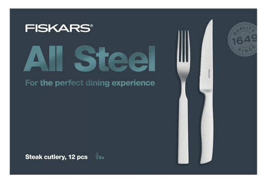 Fiskars Sada steakových příborů All Steel 12 ks