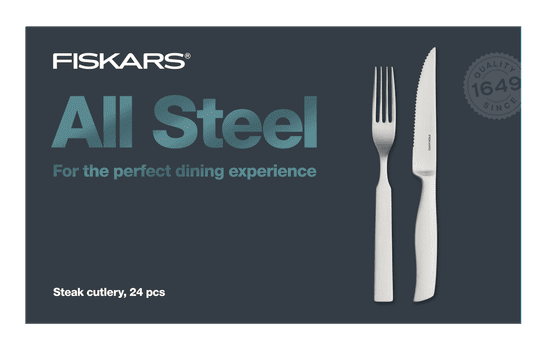 Fiskars Sada steakových příborů All Steel 24 ks