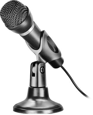 Mikrofon ruční Speedlink Capo praktický stojan prvotřídní kvalita zpracování nahrávka hlas počítač