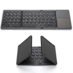 MG Folded Keyboard bluetooth klávesnice s touchpadem, černá