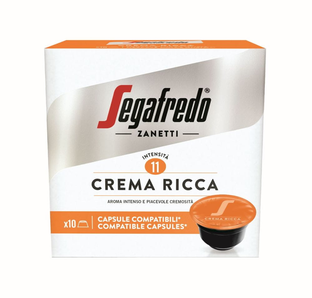 Levně Segafredo Zanetti Crema Rica kapsle 10 ks x 7,5 g (Dolce Gusto)